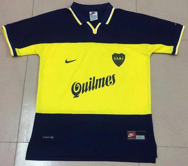 1999 Boca Juniors Retro Home Kit Soccer Jersey